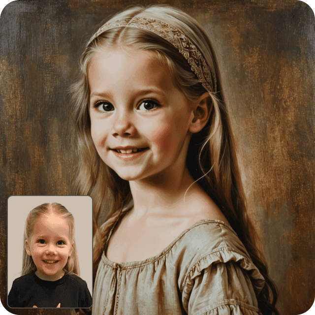 Portrait in the style of Leonardo da Vinci