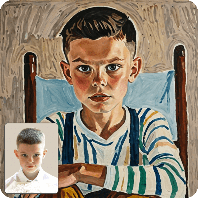 Portrait in the style of Alice Neel