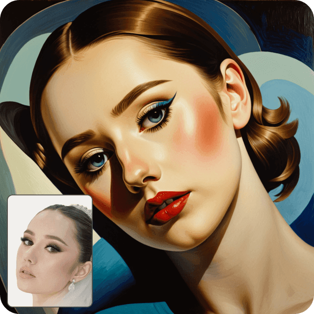 Portrait in the style of Pablo Picasso