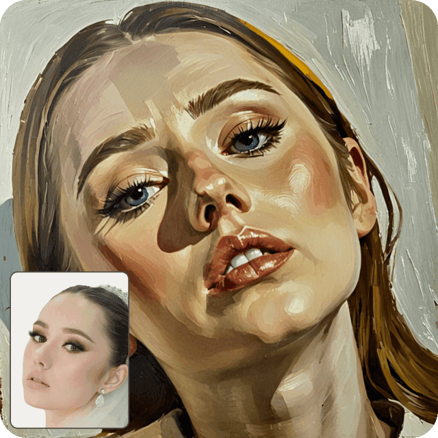 Portrait in the style of Wassily Kandinsky