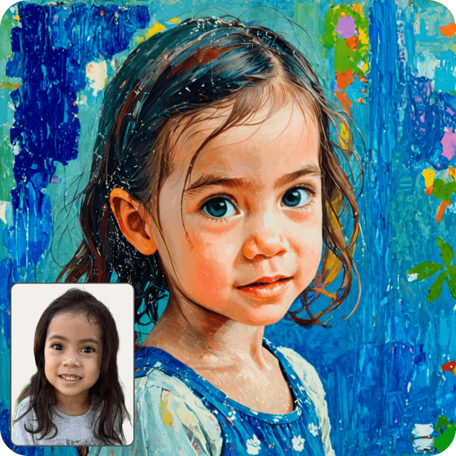 Portrait in the style of Joan Miró