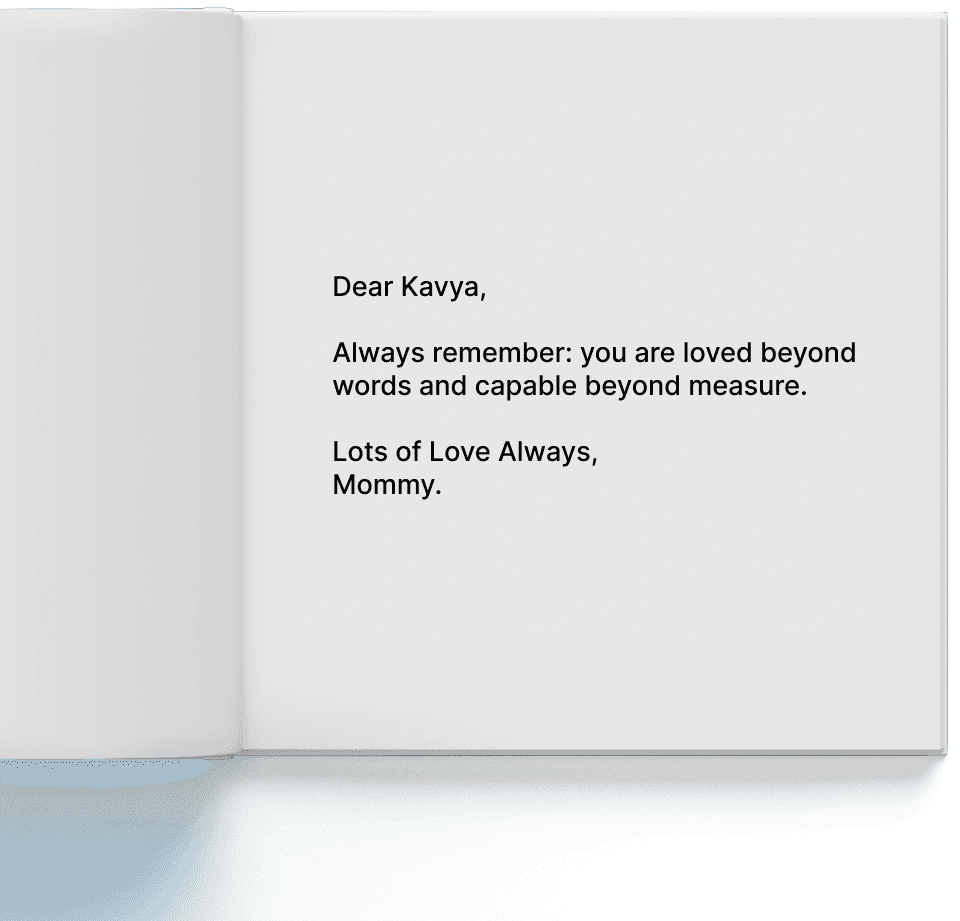 Personal message in book